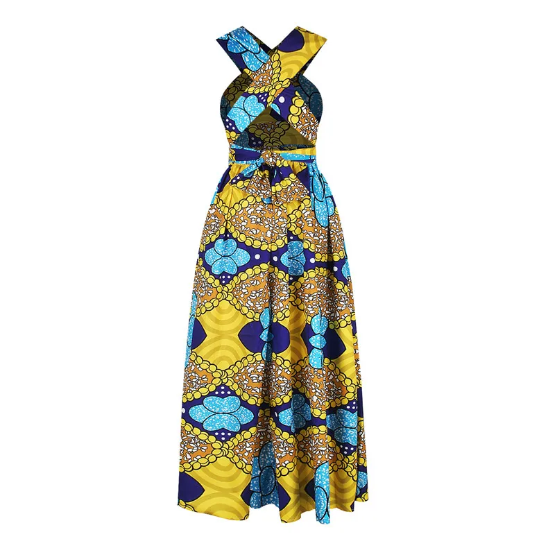 Longue robe africaine wax pour femmes 182
