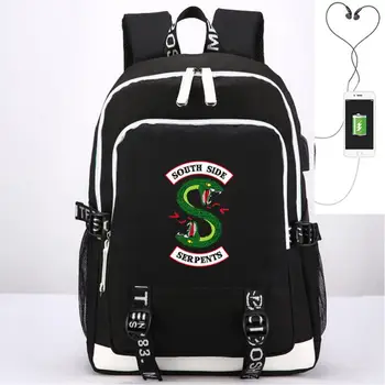 

Riverdale Costume Cosplay South Side Snake Backpack Shoulder Travel Bag Casual Laptop Bags Trendy Teen School Student Bag