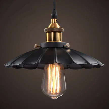 

American-Style Village Iron Droplight Small Umbrella Retro Nostalgic Restaurant Library Bar Counter Coffee Shop Loft Chandelier