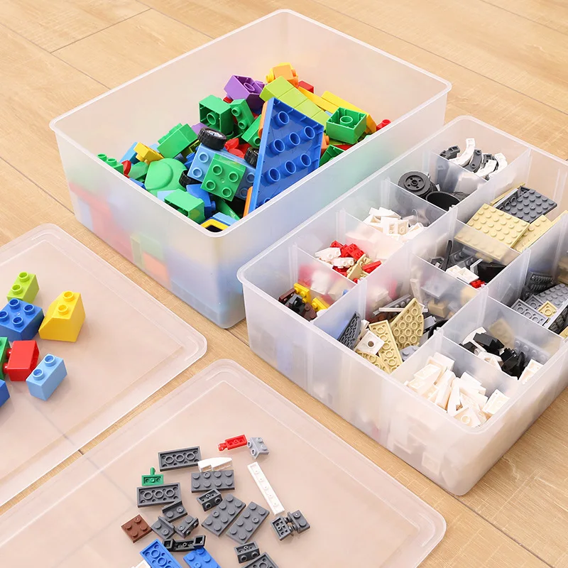 Lego Toy Storage Box Building Block Lego Organizer Transparent Jigsaw  Puzzle Container Adjustable Storage Children Toy Organizer - AliExpress