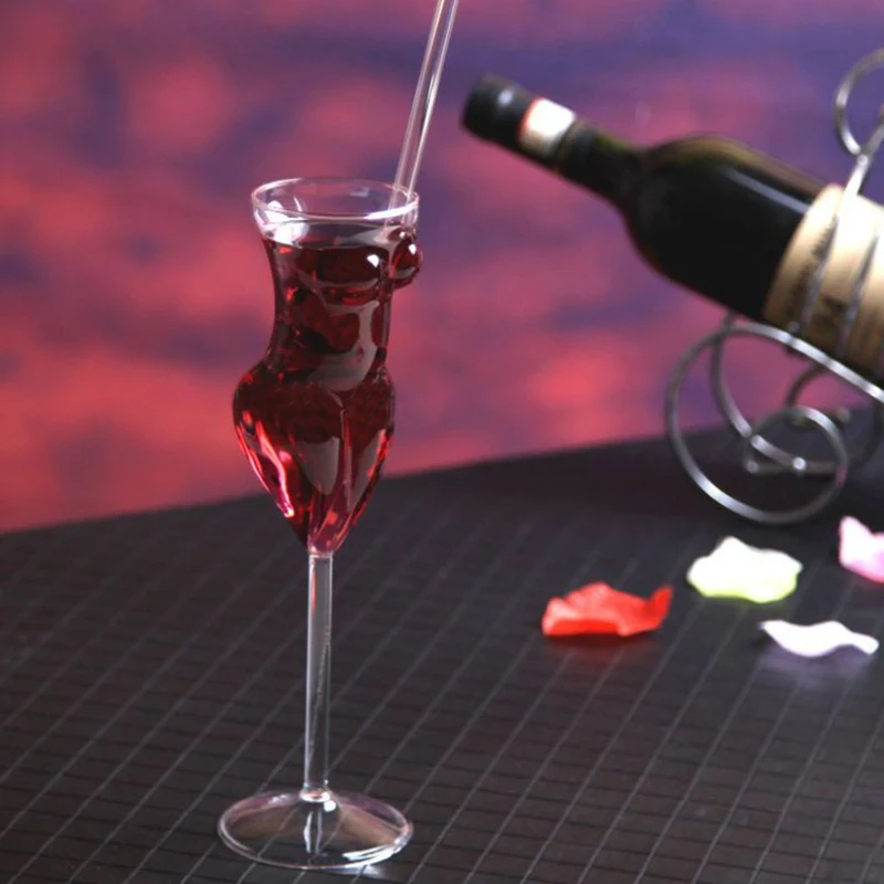 

Women Body Shape Red Wine Glass Goblet Party Wine Mug Cocktail Glasses Bar Club
