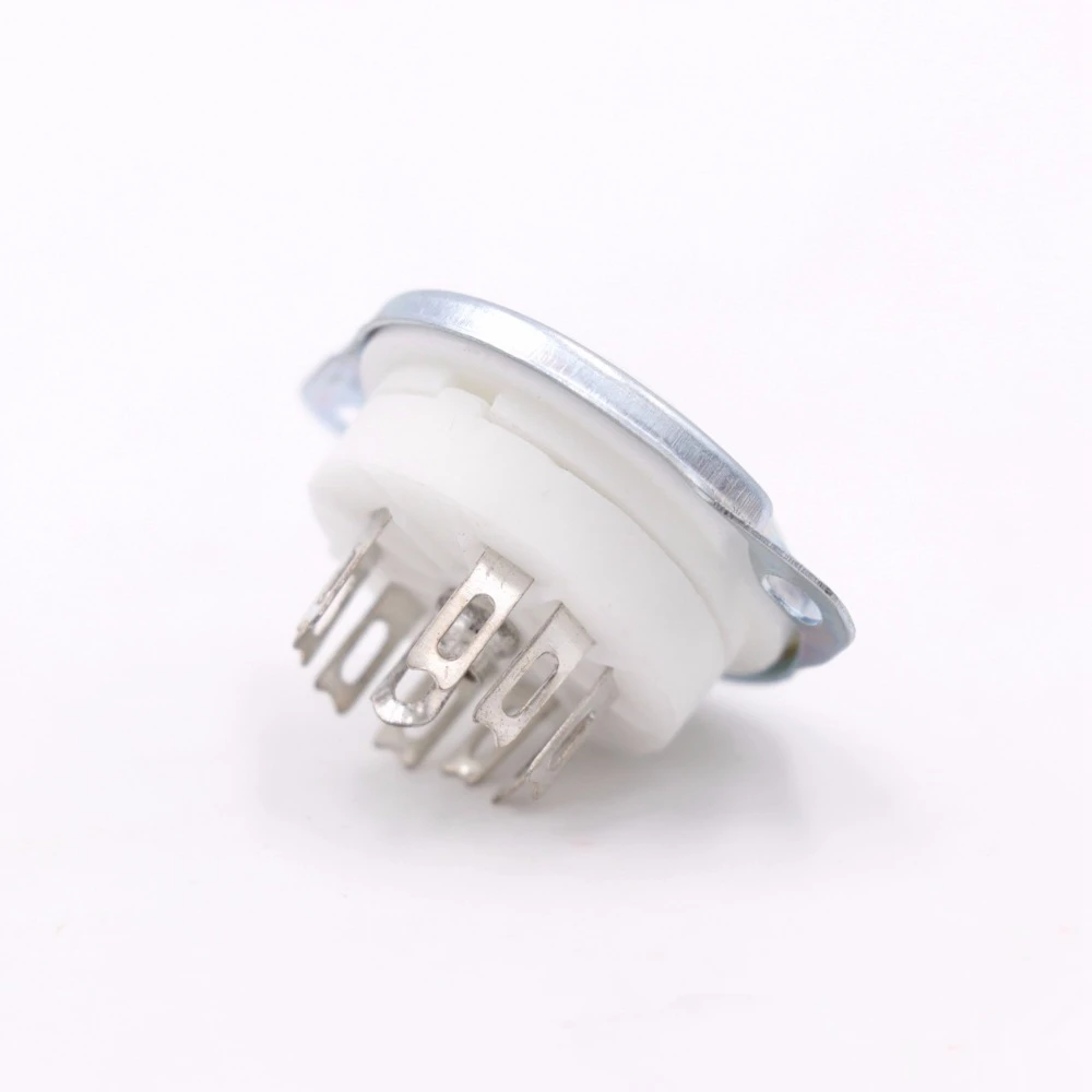 10 PCS 섀시 마운트 9핀 세라믹 진공관 소켓 베이스 12AX7 EF86 6922 EL84 6DJ8 12AU7 12AT7 Hifi 오디오 기타 튜브 앰프