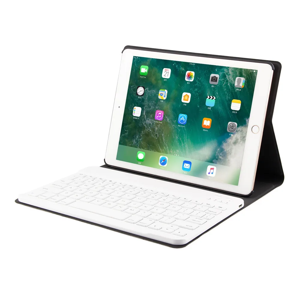 Беспроводная клавиатура Bluetooth+ кожаный чехол для Apple iPad Air 2/iPad Pro 9,7 легкий вес тихий нажатия ключей водонепроницаемый пыленепроницаемый