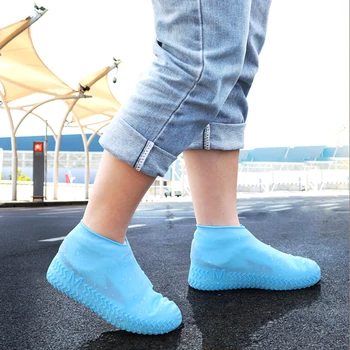 

S / M / L 1 Pair Rain Boot Reusable Silicone Shoe Cover Outdoor Camping Waterproof Water Rain Shoes Covers Non Slip Rubber