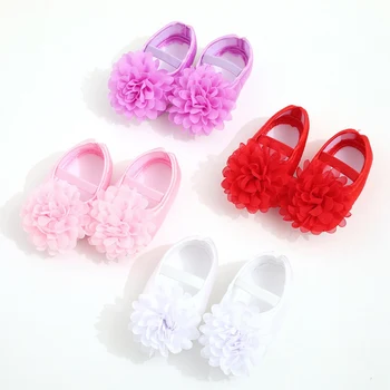 

Autumn Baby Girl Shallow Princess Shoes Newborn Flower Satin Shoes Soft Sole Toddler Infant Shoes First Walker Sale Season