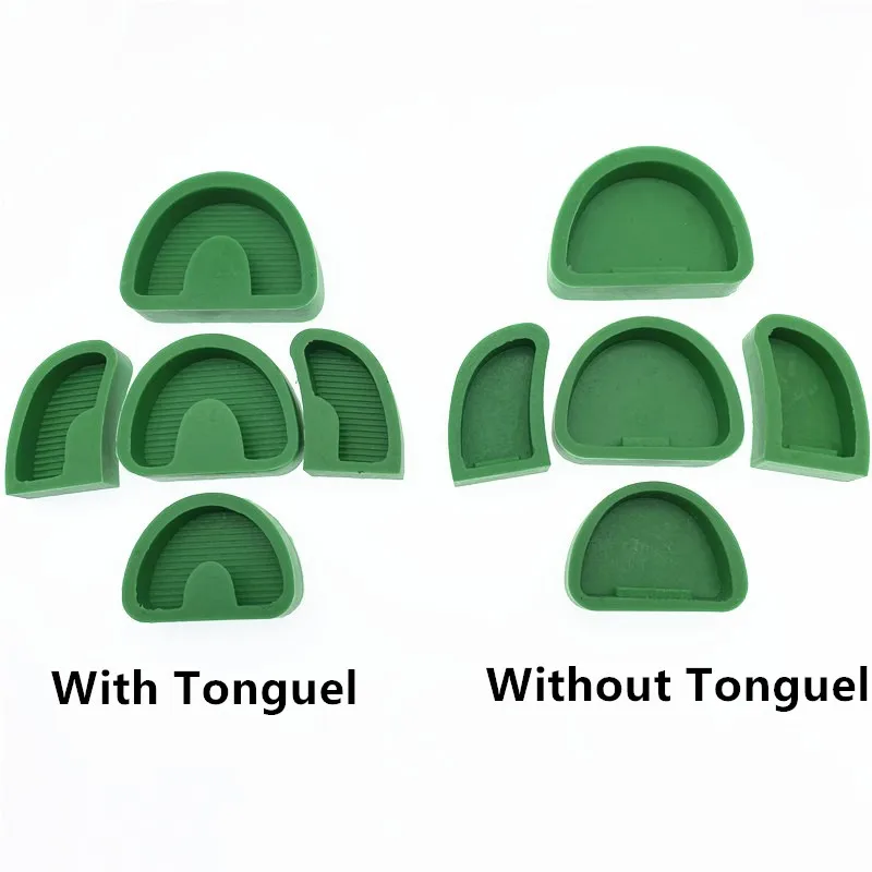 

Dental Lab Silicone Rubber Plaster Model Base Molds With Tonguel/Without Tonguel 5pcs