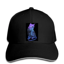 Фиолетовый Луна кошки Wicca Pagan snapback шляпа