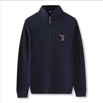 

Plus Fat plus Size Male Long Sleeve T Shirt Cotton Stand Collar Loose Autumn Style Fat Man T-shirt Business Leisure Fat T