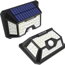 Светильник на солнечных батареях Водонепроницаемый 66 светодиодный светильник на солнечных батареях Открытый для украшения сада Солнечная энергия датчик движения свет Солнечный свет безопасность настенный свет уличный