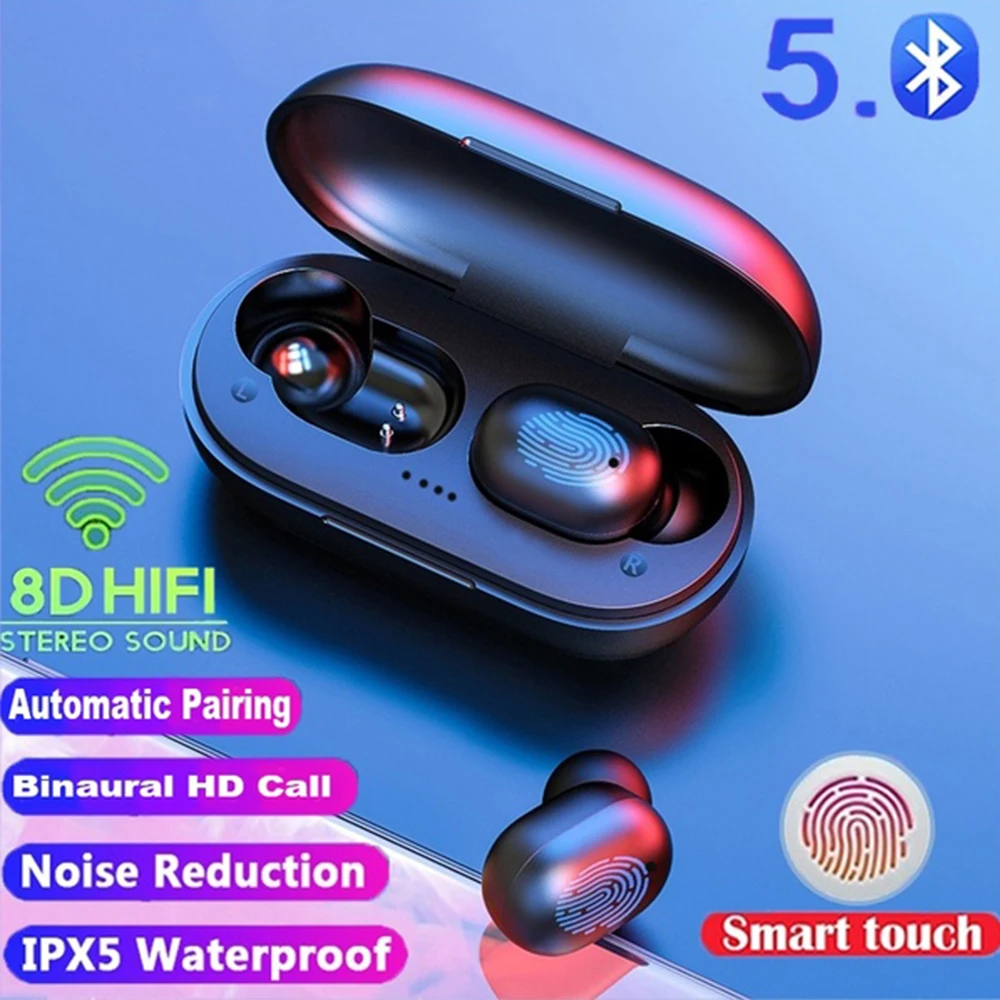 Cewaal A6x TWS Bluetooth 5,0 гарнитура с отпечатком пальца сенсорная HD Беспроводная стереогарнитура наушники для телефонов для Android