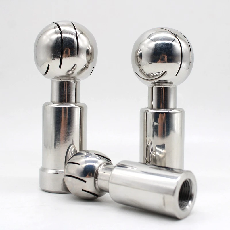 Bola de Pulverização Rotativa Inoxidável Rosca Fêmea Sanitária Cabeça de Limpeza do Tanque Cip Cobertura de 360 Graus Montagem de Lavagem Bsp1 Ss304