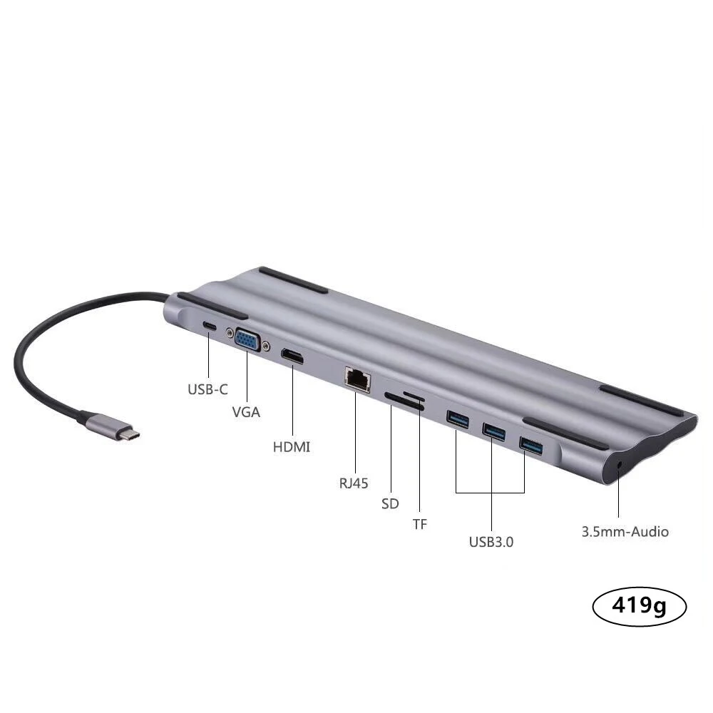 Портативный мульти Порты концентратор USB Type C для USB3.0 HDMI RJ45 usb-хаб для MacBook Pro Аксессуары usb-разветвитель USB-C концентратор