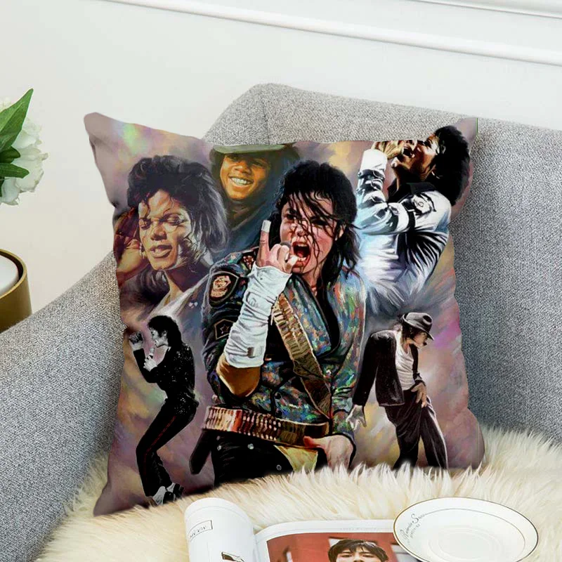 Michael Jackson Pillow Case Polyester Decorative Pillowcases Throw Pillow Cover style-1