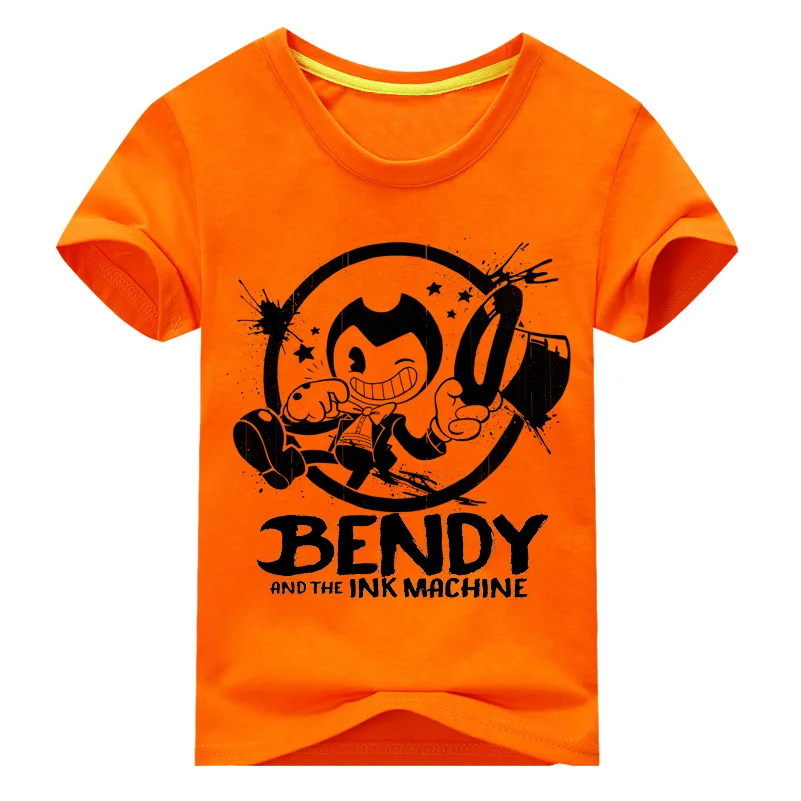 Детская одежда, футболки Милая футболка с короткими рукавами с рисунком Бенди футболка для детей футболка для маленьких мальчиков и девочек, топы для малышей - Цвет: E