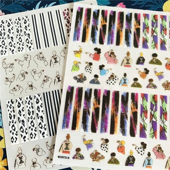 

Newest SMART FACE GOSSIP MOMENT nail sticker 3d nail art sticker nail decal stamping export japan designs rhinestones