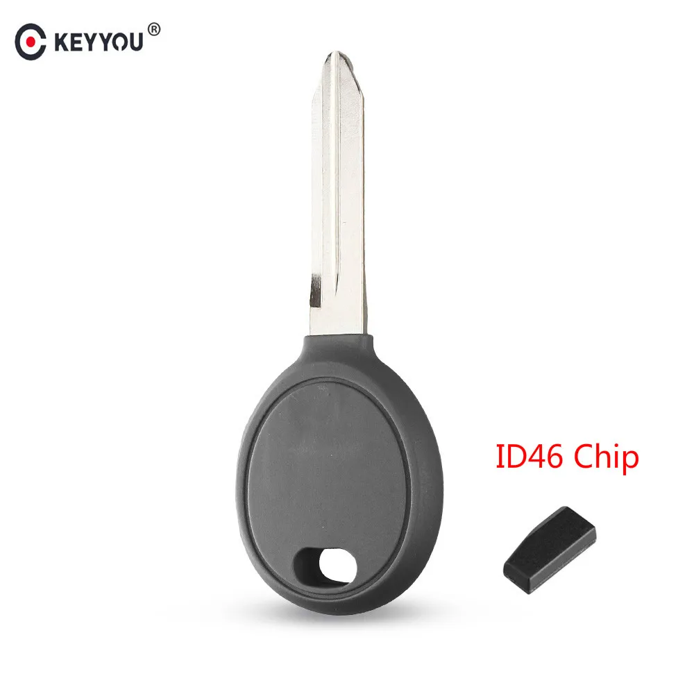 

KEYYOU Transponder Car Key Shell Case With 46 Chip For Dodge For Chrysler for Jeep 1998 - 2006
