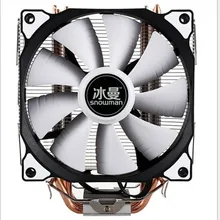 Manusia Salju CPU Cooler Master 4 Tembaga Murni Panas Pipa Beku Tower Sistem Pendingin Kipas Pendingin CPU dengan PWM Fans(China)