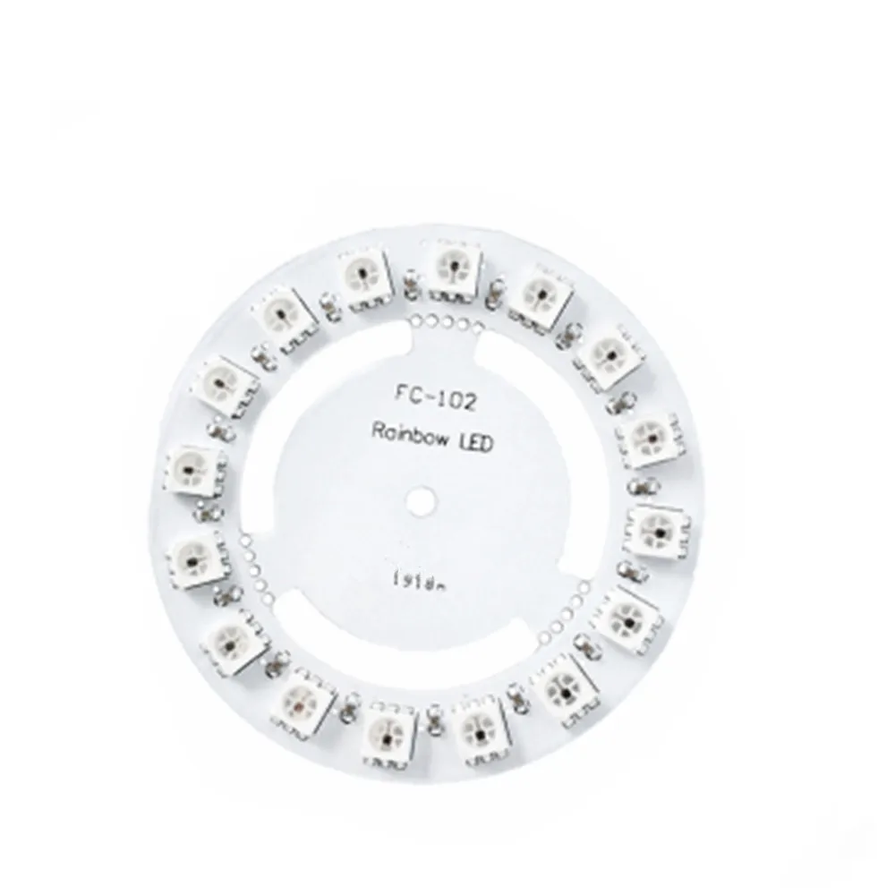 16-бит WS2812 5050 RGB светодиодный Встроенный экран с полноцветным диск фонарь |