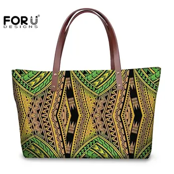 

FORUDESIGNS Bohemian Style Big Handbags Soft Fabric line Art Prints Zipper Shoulder Bags For Ladies Large Capacity Work Tote Bag
