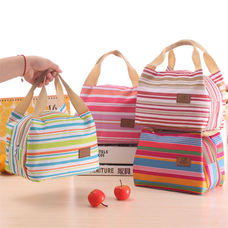 Портативный сумки для ланча Термальность изолированная сумка для обедов Tote для Для женщин детская Для мужчин цветной чехол школьная Еда хранения сумки для пикника