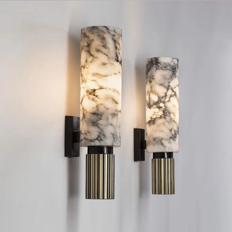 Modern Copper Luxury Natural Marble Wall Light 6 Modern Copper Luxury Natural Marble Wall Light 6