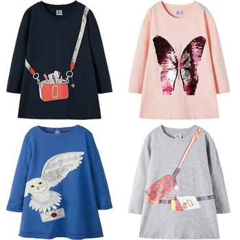 

Girls Dress With Animal Applique 2019 New In Kids Dresses For Girls Baby Party Clothes Autumn Winter Children Dress