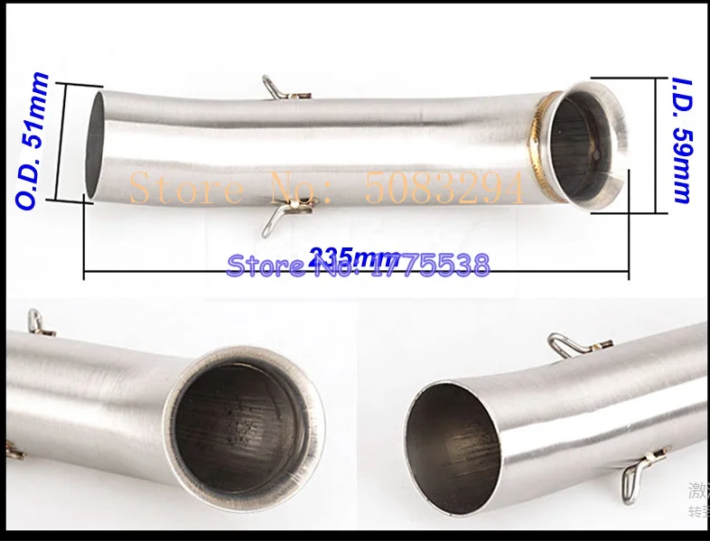 Motorcycle Exhaust Link Pipe for KTM Duke 250 Duke 390 Duke RC 390- Hot sale Link Pipe Tube For Motorcycle