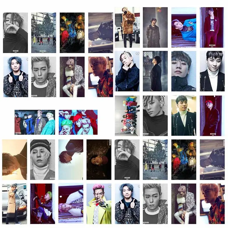 

30pcs/set K-POP BIGBANG Album Self Made Paper Lomo Cards Photo Cards New Fashion Photocards Fans Gift Collection