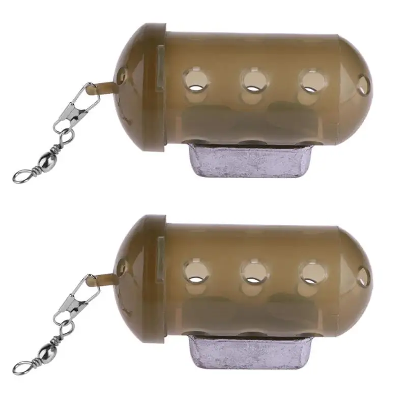 

Carp Fishing Feeder Bait Cage Lure Pit Device w/ Lead Pellet Fishing Tackle