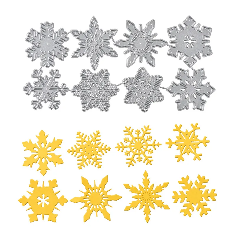 

DiyArts Snowflake Cutting Dies Christmas Metal Cutting Dies Stencils Die Cut for DIY Scrapbooking Album Paper Card Embossing