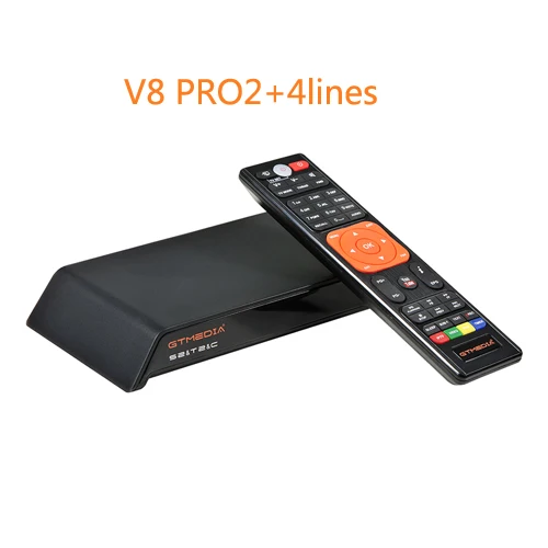 GTMedia V8 Pro2 DVB-T2/S2/Cable/S2X спутниковый ресивер H.265 встроенный wifi с 1 год 5 линия cccam Поддержка IPTV PowerVu Biss ключ - Цвет: V8 PRO2 With 4 lines