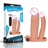 Lovetoy Double Penetration Anal 3" Dildo Extender Vibrating Penis Sleeve Sex Delay Cock Ring 1