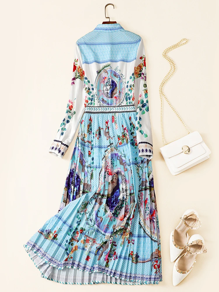 AH10748 High quality New Fashion Women spring Dress Luxury famous Brand European Design party style dress