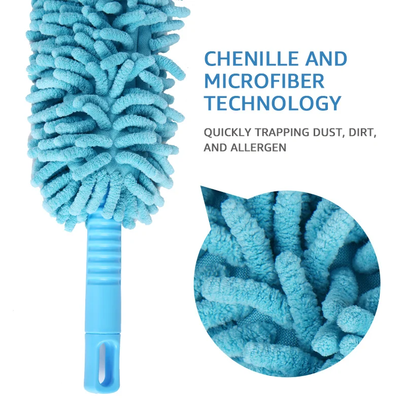 Чистящая ручка из микрофибры Chenille гибкая моющаяся для очистки пыли мебель