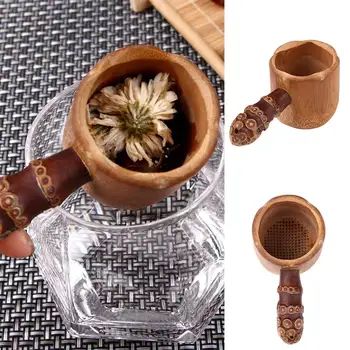

Handmade Natural Bamboo Tea Strainer Reusable Tea Handy Tool Accessories Colander Gadgets Sieve For Tea