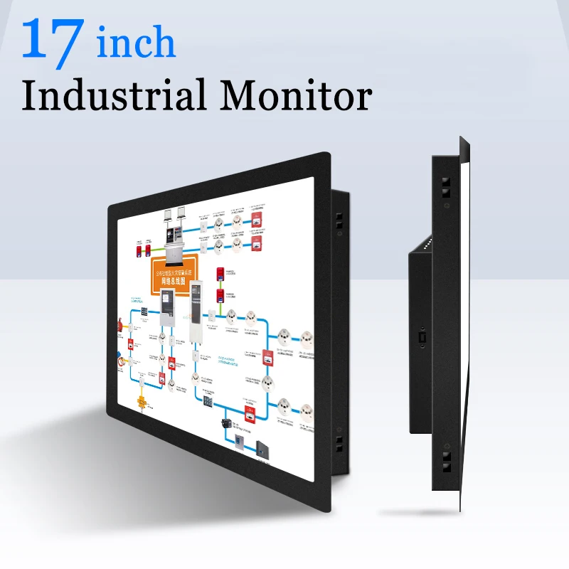 

17 VGA HDMI LCD Monitor Metal Industrial USB Touch Screen PC Computer Monitor