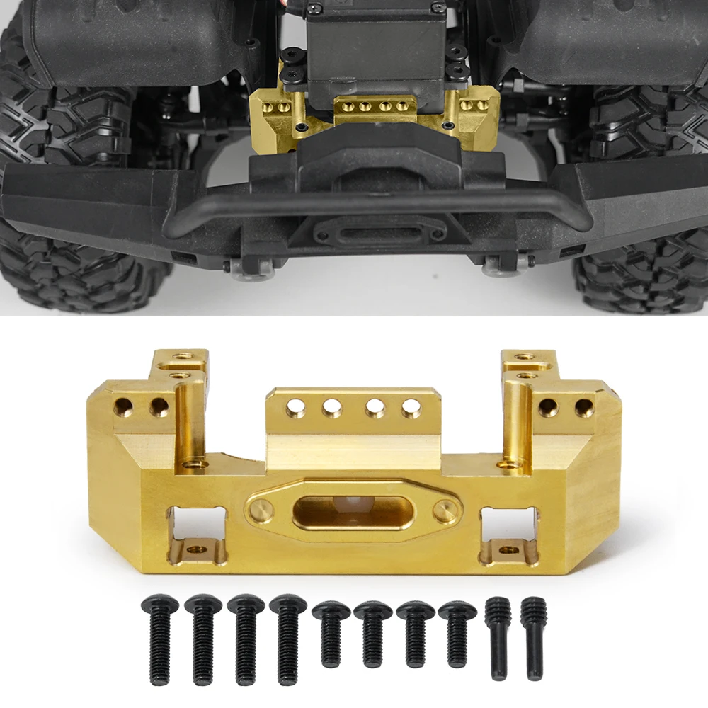 Image result for YEAHRUN Brass 118g Heavy Duty Front Bumper w/Servo Mount For Traxxas TRX-4 TRX4