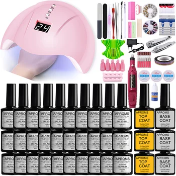 

Manicure Set Nail Set 30/20/10 Soak Off Gel Polish Set Nail Kit Electric Nail Drill Machine UV LED Nail Lamp Dryer Nail Tools