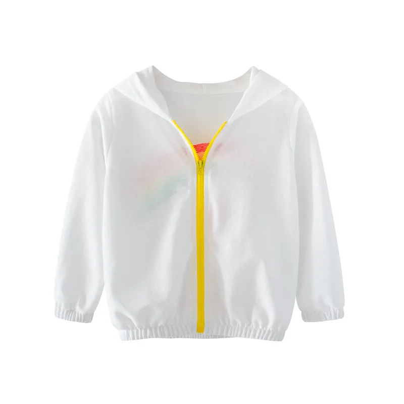 

Korean-style Childrenswear Summer New Style 2019 Kids' Overcoat CHILDREN'S of Clothes Baby Airable Shirt Hooded Thin