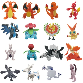 

6-8cm Cartoon Charizard Aggron Mewtwo Dragonite Ivysaur Venusaur Charmeleon Pikachu Pokemons Figures Figure Toys