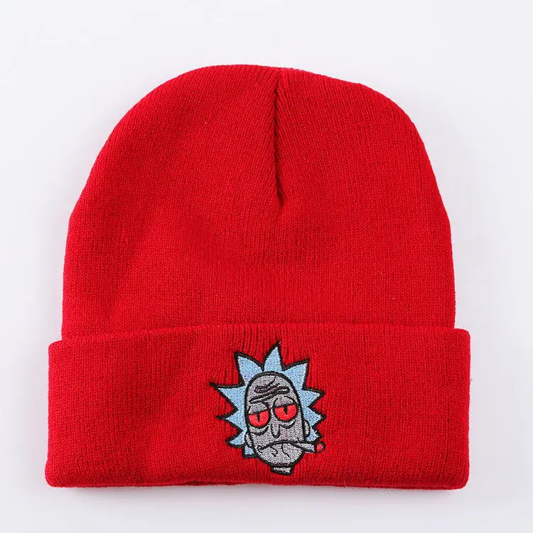Rick Beanies Рик и шапка Морти эластичный бренд вышивка теплые зимние унисекс вязанные шапочки Skullies US анимация горнолыжные шапки