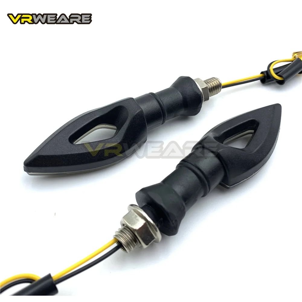 Motorcycle Turn Signal Lights 4Pcs Heart Shape Universal 12 LED Short Turn Signals Indicator Blinkers Flashers Amber
