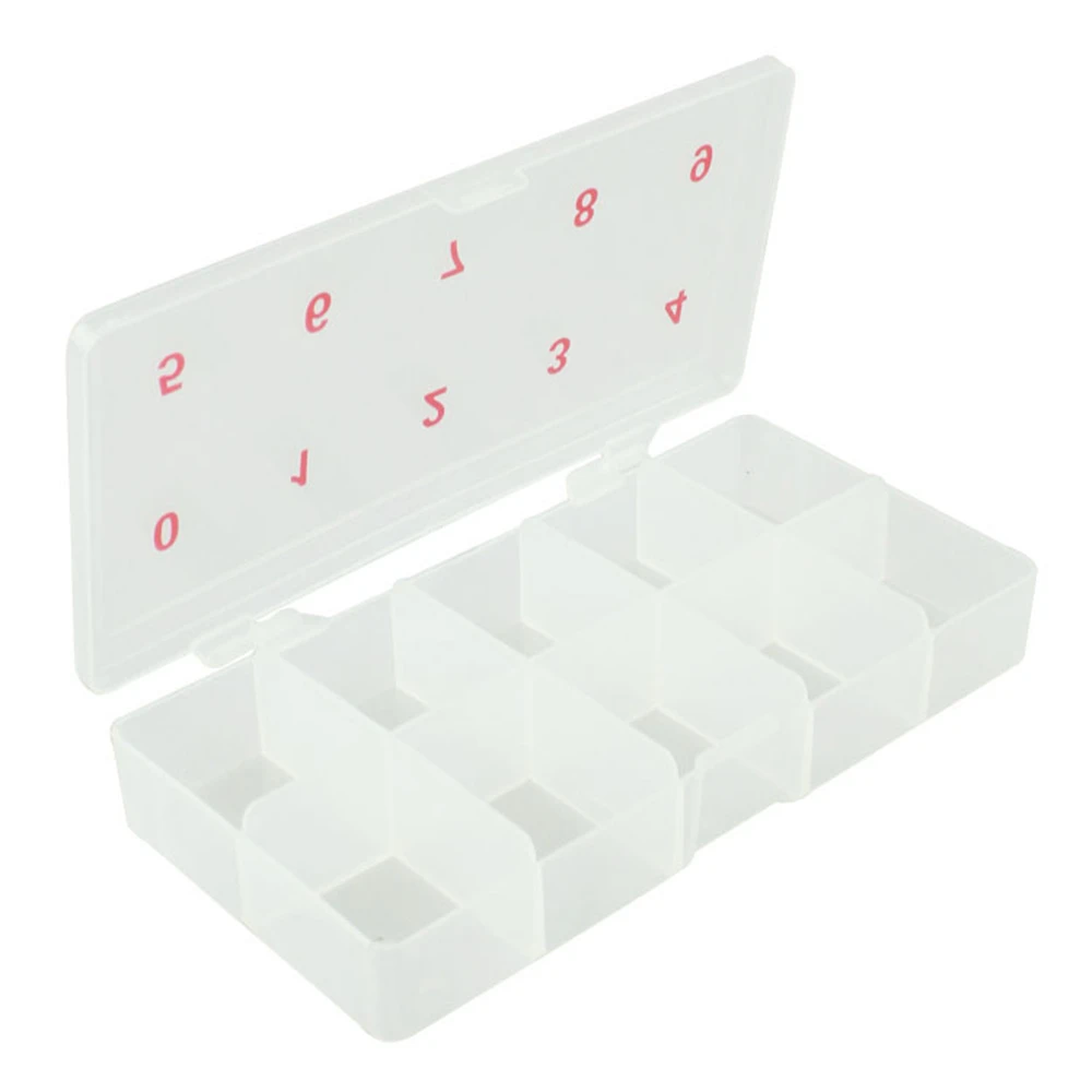 1 шт., пустая коробка для хранения ногтей, пластиковая коробка для хранения, пустая коробка для маникюрных салонов, инструмент-500 ложных деталей, коробка для хранения
