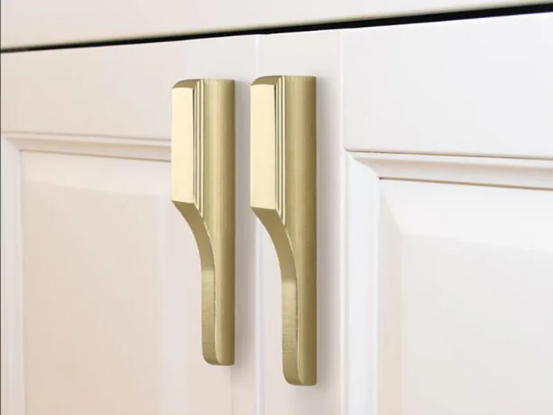 Brushed Brass  Factory Price Furniture Handle  Kitchen Cabinets special design Pulls cupboard arched handle Rome Stylish Aluminum  drawer pulls  
