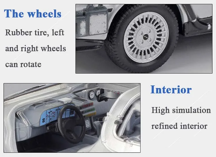 WELLY 1:24, часть 1, 2, 3, модель автомобиля «Назад в будущее», игрушка, машина времени, DeLorean, DMC-12, металлический литой автомобиль, детские игрушки, подарок