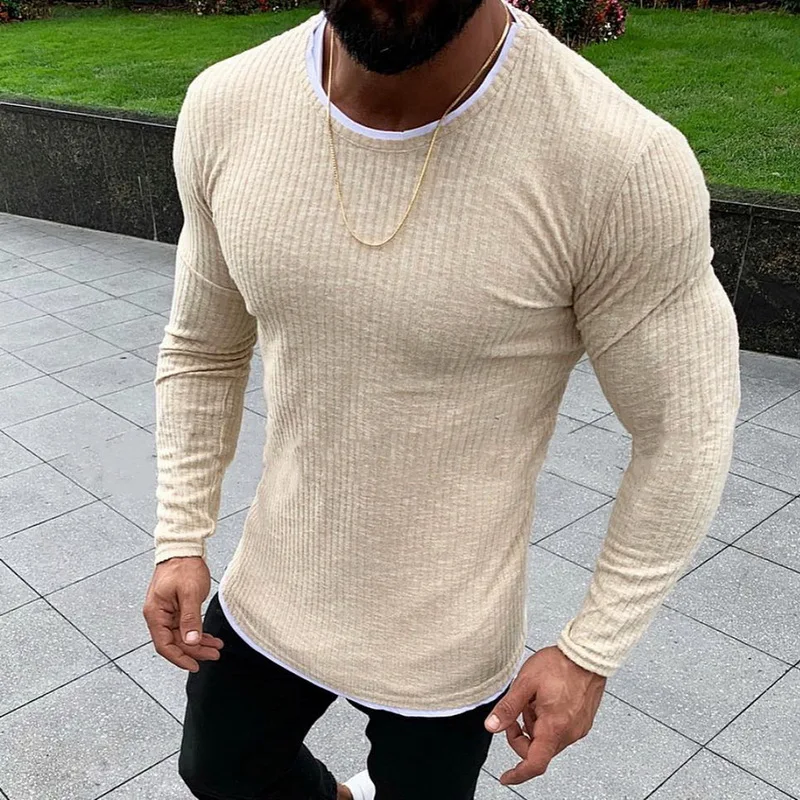 Aisputent Мужской свитер Топ Повседневный тонкий пуловер Свитера базовый вязаный легкий свитер с вырезом лодочкой двухслойный круглый вырез