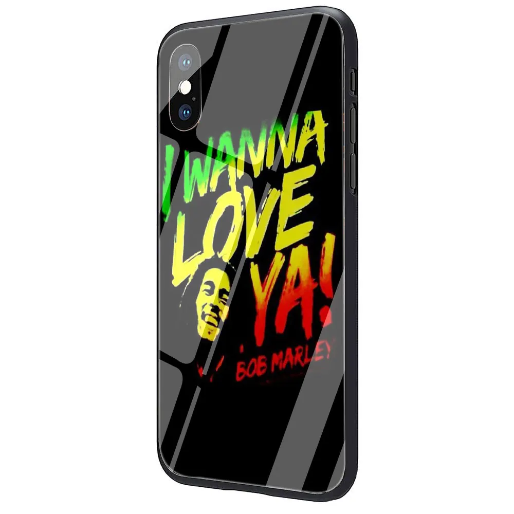 G2 EWAU Боб Марли Раста Лев регги закаленное стекло чехол для телефона iPhone 11 Pro 6 6S Plus 7 8 Plus X XS XR XS Max - Цвет: G2