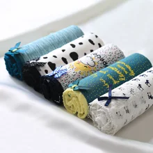 5 шт./компл. Для женщин нижнее белье хлопок сексуальные повседневные женские Трусики для девочек трусы больших размеров Intimates Панталоны M-XXL