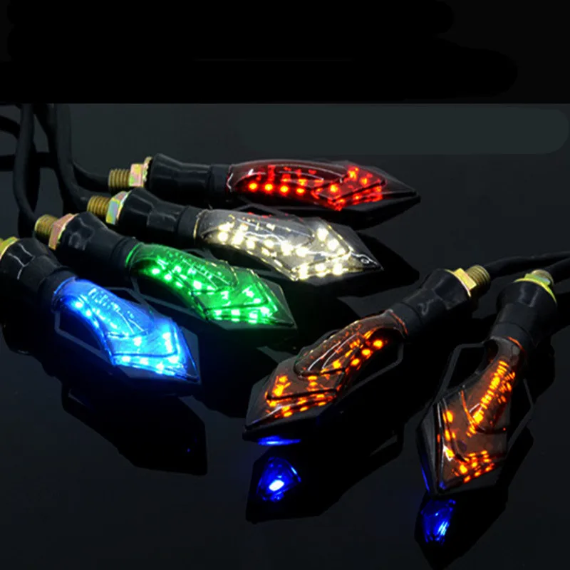 

12V Motorcycle Double Color LED Signal Light Turn Signal Rear Indicator