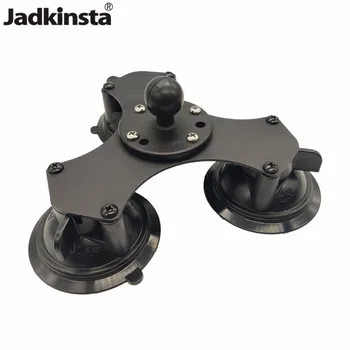 

Jadkinsta Car Window Twist-Lock Triple Suction Cup Base with AMPS Hole Ball Mount for Gopro Camera Smartphone Ram Mounts Garmin